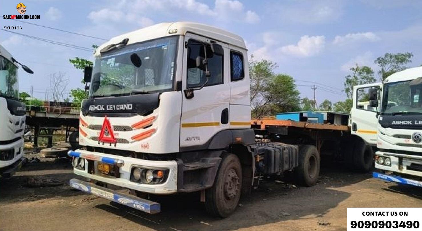 ASHOK LEYLAND CAB WITH 40 FT FLAT BED TRAILER
